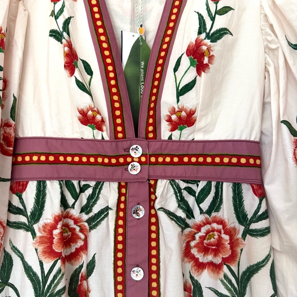FARM Rio Ainika Floral Print Maxi Dress, Cream/Red, NWT ๐ง๐ท - Picture 10 of 16